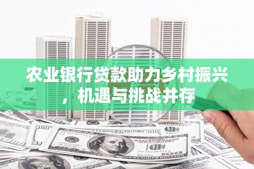 天柱农业银行贷款助力乡村振兴，机遇与挑战并存