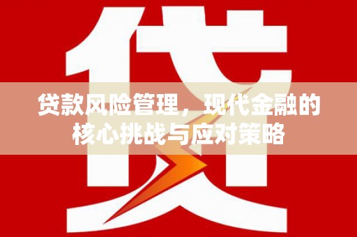 天柱贷款风险管理，现代金融的核心挑战与应对策略
