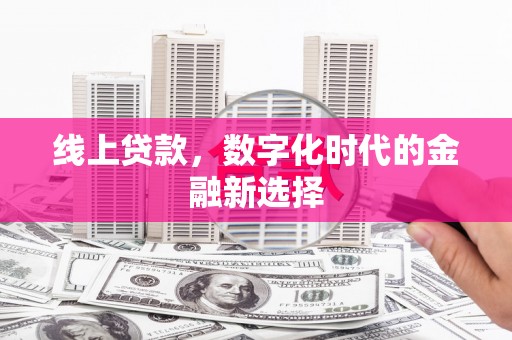 天柱线上贷款，数字化时代的金融新选择